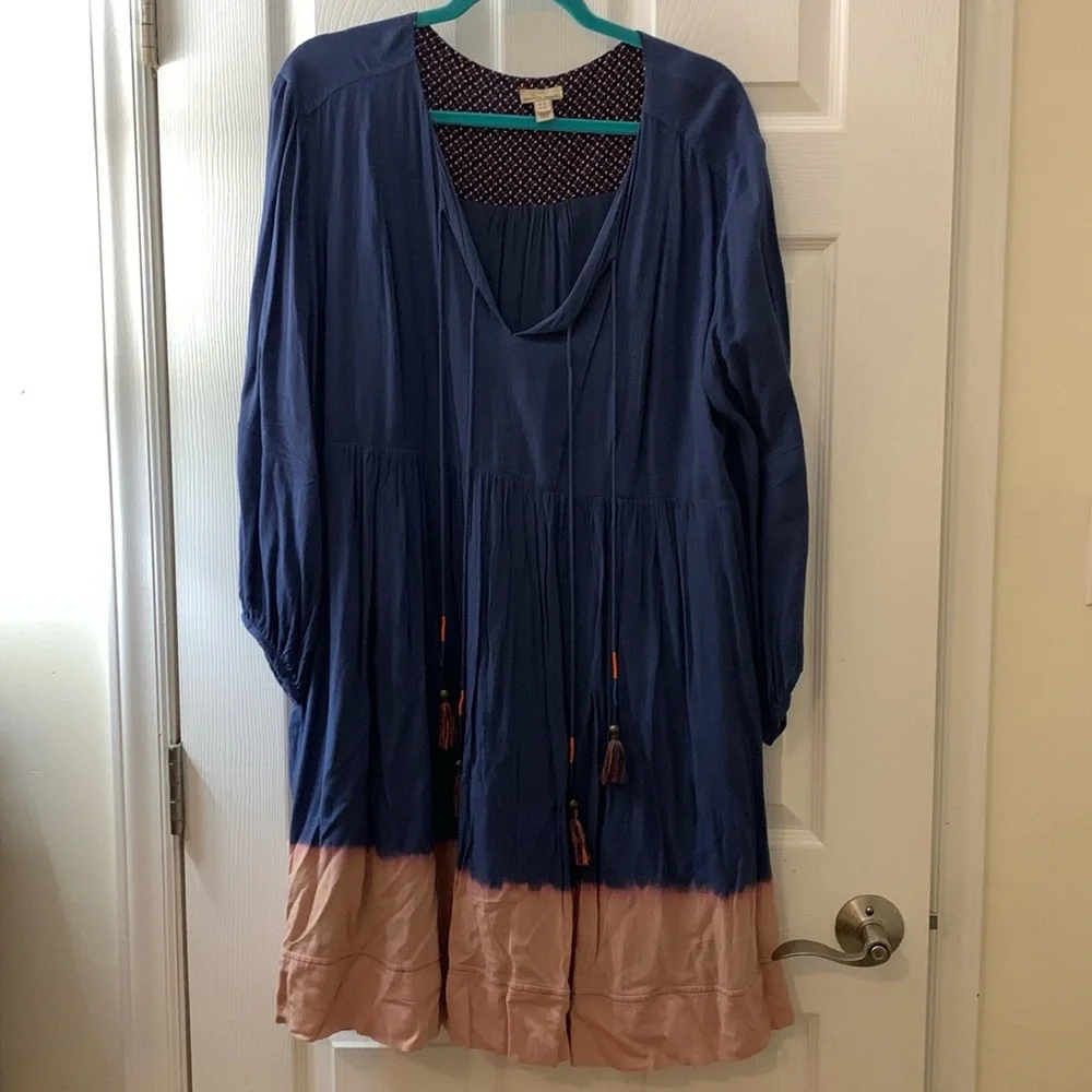 Anthropologie holding horses dip dyed dress sz 14